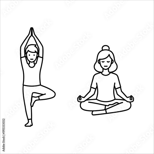 Yoga poses for balance and meditation