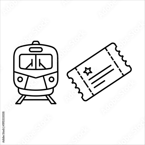 A train and a ticket for travel