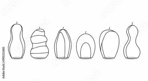 Diverse collection of unique and intriguing vase designs Vector