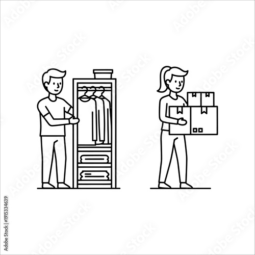 A man and woman are moving into a new home