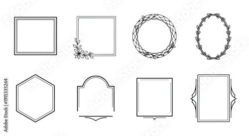 Assorted frames and borders for creative design projects Vector
