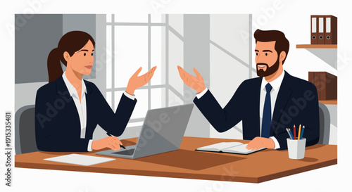 Business professionals engage in a productive meeting, fostering collaboration