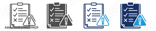 risk assessment icon set with multi concept