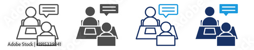 personal interview icon set with multi concept