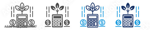 investment account icon set with multi concept
