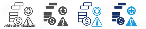 emergency fund icon set with multi concept