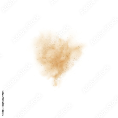Brown dust cloud with fine particles and a transparent overlay effect.