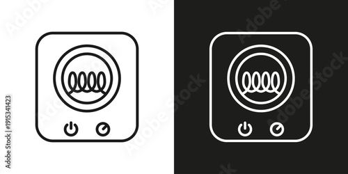 Kitchen Stove - vector editable line icon.