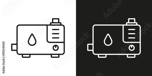 Water pump - vector editable line icon.