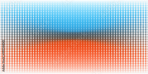 RGB monitor screen. Rainbow gradient background. Iridescent abstract color LED texture. Multicolored dot pattern. Vector