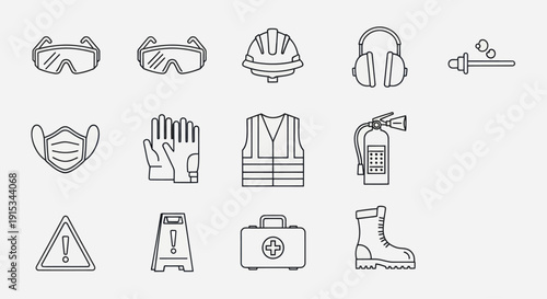 Personal Protective Equipment Icons: Safety Gear and Essentials for Workplace Protection