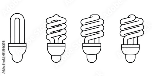 Light Bulb Icon idea symbol vector, minimal line style design