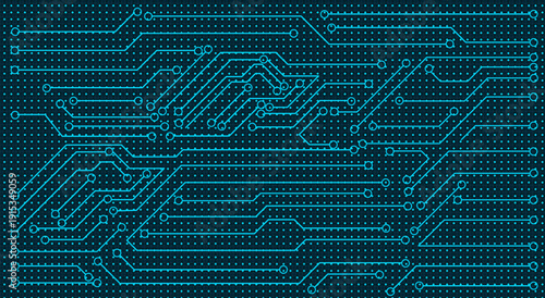Abstract digital circuit board  with blue lines on a dark background, symbolizing technology and innovation