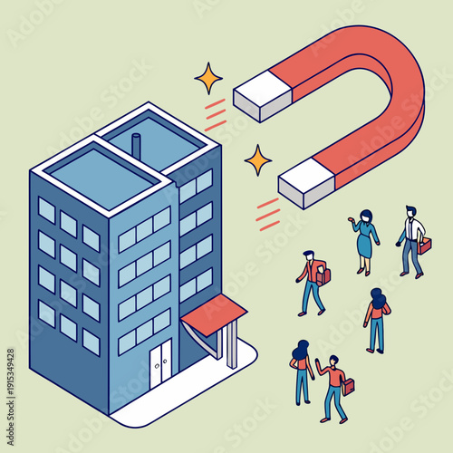 Customer Attraction Lead Generation Marketing Concept