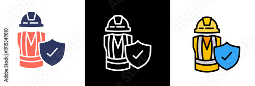 Industrial Safety triple icon