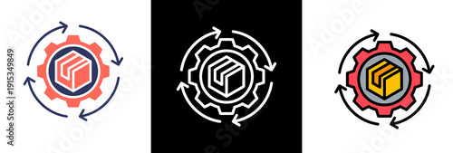 Supply Chain triple icon