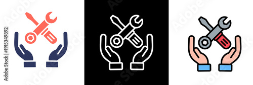 Tool Maintenance triple icon