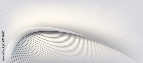 Minimal Modern Black Curve Lines on Grey Background With Abstract Tech banner corporate background