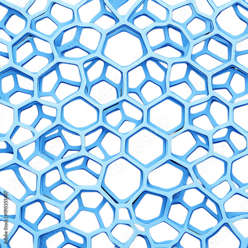 Modern blue honeycomb pattern for design and technology