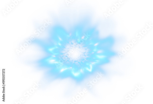 Lush blue fire flames burning across the illustration. Glowing abstract fire effect in PNG format.