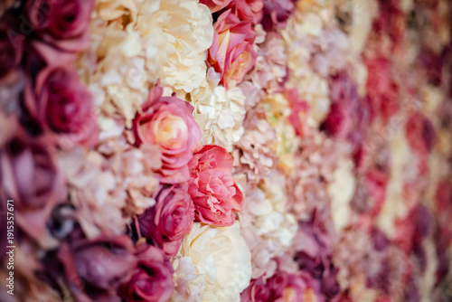 Beautiful pink background of rose flowers.