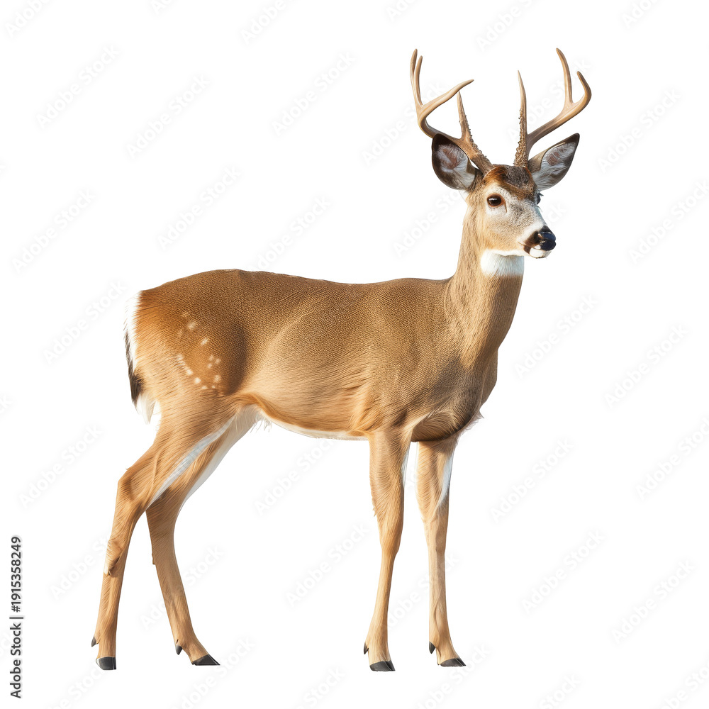 Obraz premium White Tailed Deer Buck Standing.