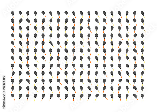 Tennis racket pattern on white background