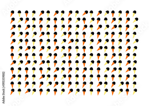 Ice cream cone pattern background vector design