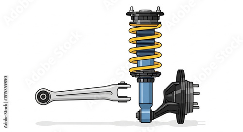 Car Shock Absorber and Spanner.