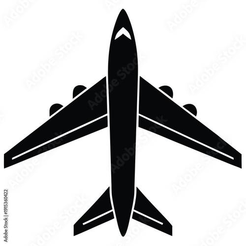 bomber ariplane silhouette vector design