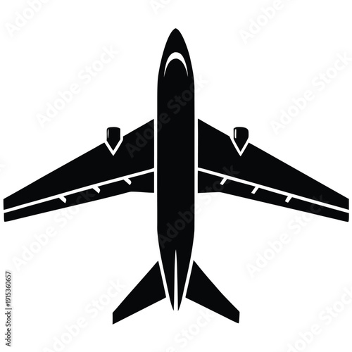 bomber ariplane silhouette vector design
