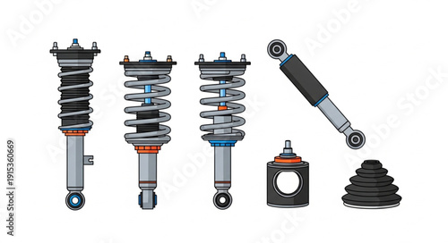 Car Suspension Parts and Shock Absorbers.