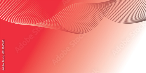 Latar belakang gelombang merah abstrak yang halus dan bergaya. Tekstur vektor EPS.