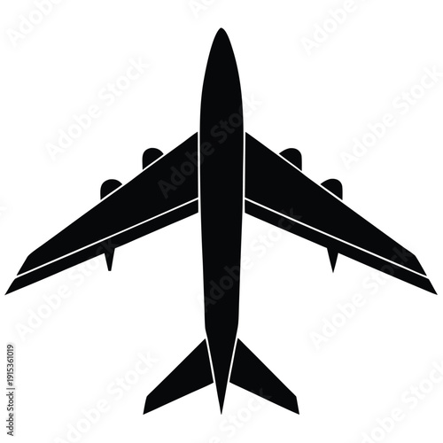 bomber ariplane silhouette vector design