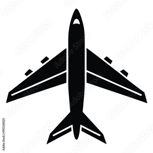 bomber ariplane silhouette vector design