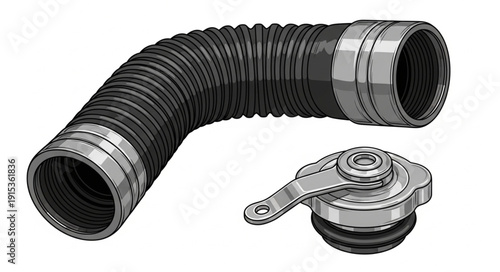 Car Radiator Hose and Cap.