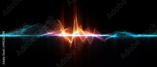 Wallpaper Mural Abstract illustration of sound wave visualization Torontodigital.ca