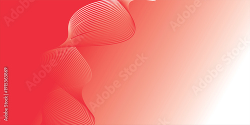 Latar belakang gelombang merah abstrak yang halus dan bergaya. Tekstur vektor EPS.