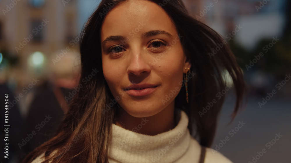 custom made wallpaper toronto digitalWoman In Evening City Glow Portrait