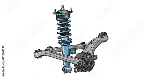 Car Suspension System Component Parts.