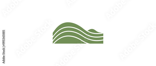 Green land mass against black background