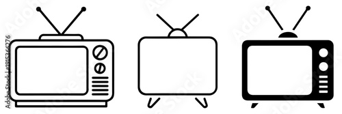television icon set collection