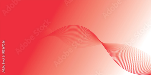 Latar belakang gelombang merah abstrak yang halus dan bergaya. Tekstur vektor EPS.