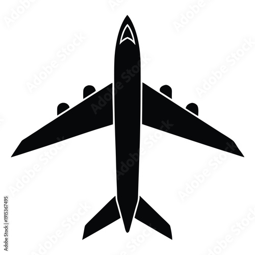 bomber ariplane silhouette vector design