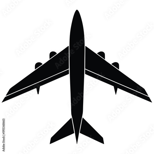 bomber ariplane silhouette vector design