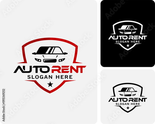 auto rent logo, car rent logo design vector illustration