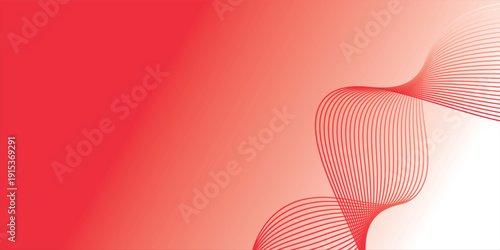 Latar belakang gelombang merah abstrak yang halus dan bergaya. Tekstur vektor EPS.
