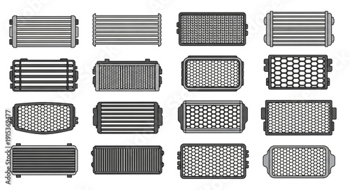 Collection of Various Razor Blades.