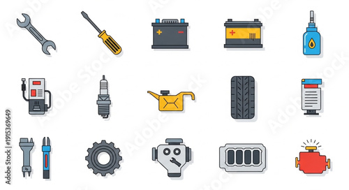 Collection of Various Tools and Parts.