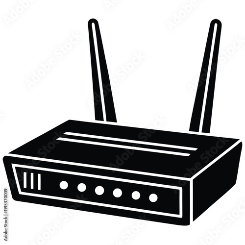 Wireless router vector icon for web design and mobile app
